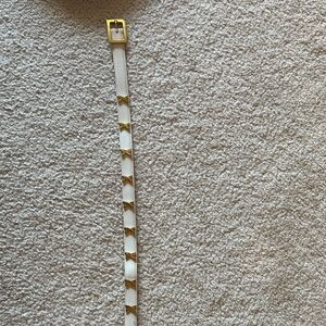 Paloma Picasso Cream Belt with Gold Detail